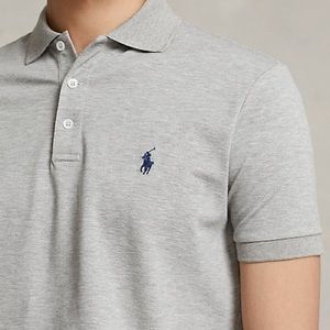 Men’s Ralph Lauren Polo stretch cotton shirt. Heather Grey (L)